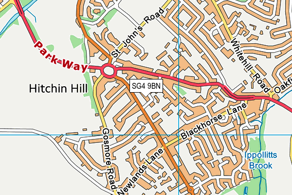 SG4 9BN map - OS VectorMap District (Ordnance Survey)