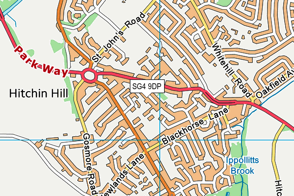 SG4 9DP map - OS VectorMap District (Ordnance Survey)