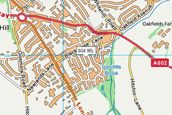 SG4 9EL map - OS VectorMap District (Ordnance Survey)