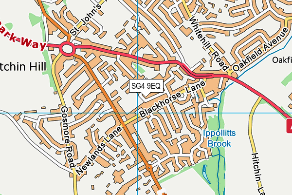 SG4 9EQ map - OS VectorMap District (Ordnance Survey)