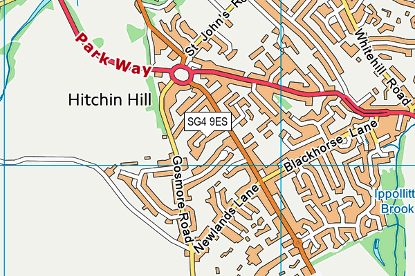 SG4 9ES map - OS VectorMap District (Ordnance Survey)