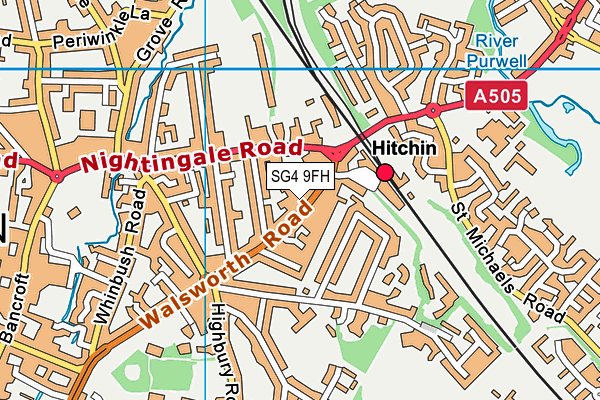 SG4 9FH map - OS VectorMap District (Ordnance Survey)