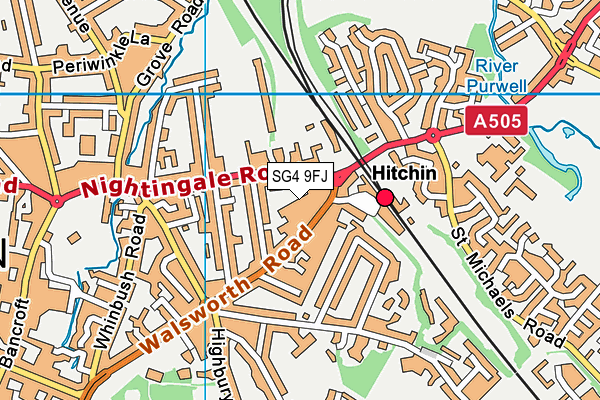 SG4 9FJ map - OS VectorMap District (Ordnance Survey)