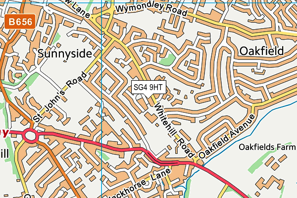 Whitehill Junior School map (SG4 9HT) - OS VectorMap District (Ordnance Survey)