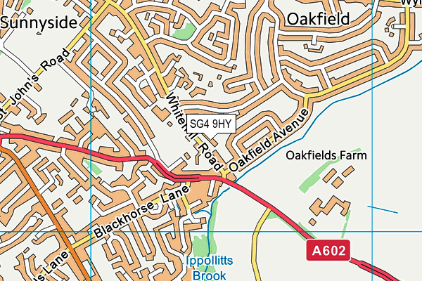 SG4 9HY map - OS VectorMap District (Ordnance Survey)