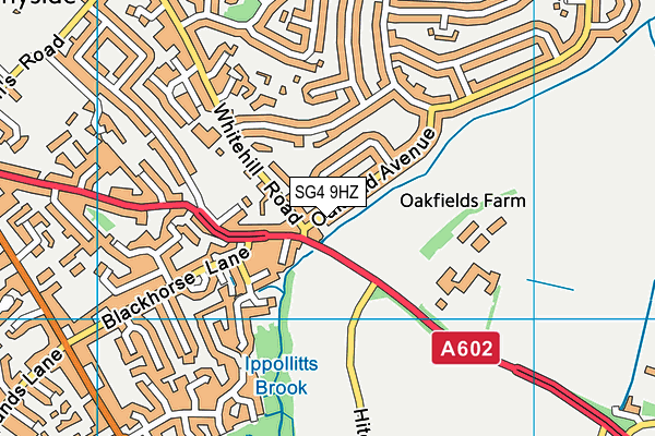 SG4 9HZ map - OS VectorMap District (Ordnance Survey)