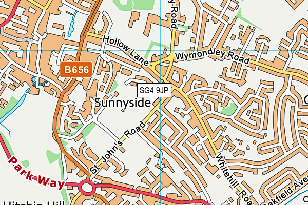 SG4 9JP map - OS VectorMap District (Ordnance Survey)