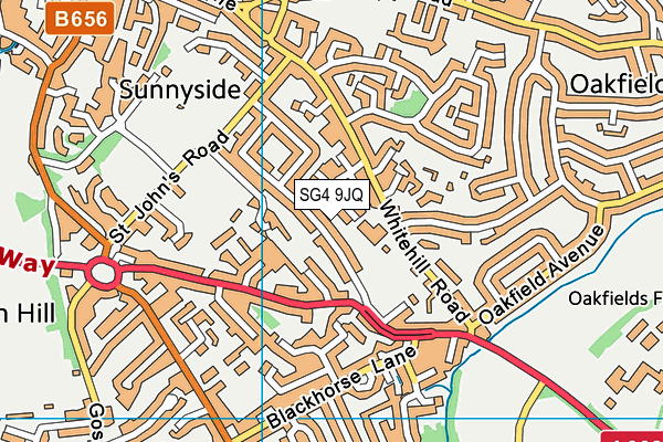 SG4 9JQ map - OS VectorMap District (Ordnance Survey)