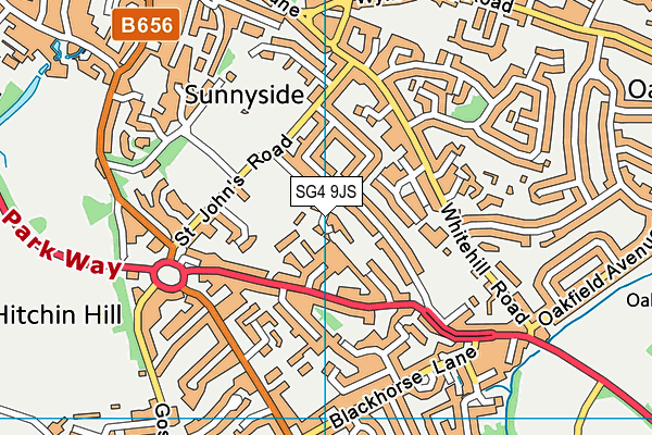 SG4 9JS map - OS VectorMap District (Ordnance Survey)