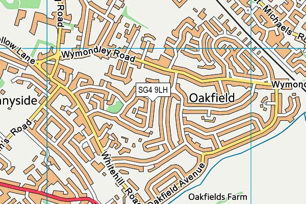 SG4 9LH map - OS VectorMap District (Ordnance Survey)