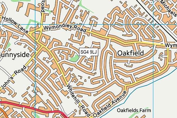 SG4 9LJ map - OS VectorMap District (Ordnance Survey)