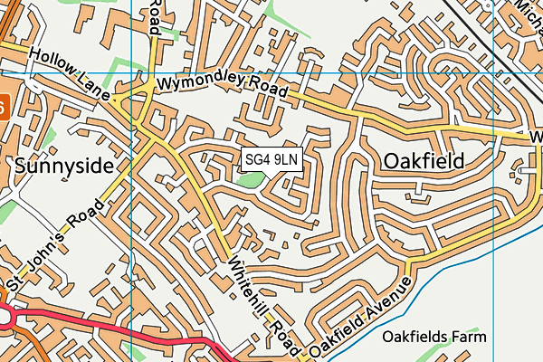 SG4 9LN map - OS VectorMap District (Ordnance Survey)