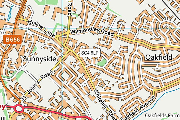 SG4 9LP map - OS VectorMap District (Ordnance Survey)