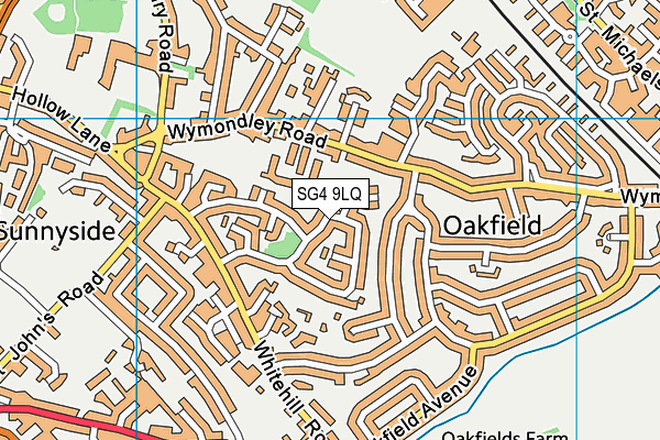 SG4 9LQ map - OS VectorMap District (Ordnance Survey)