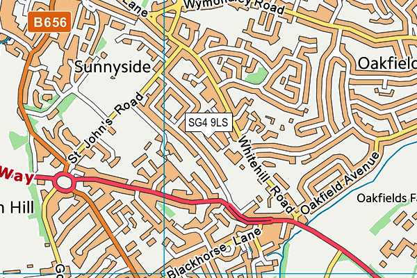 SG4 9LS map - OS VectorMap District (Ordnance Survey)