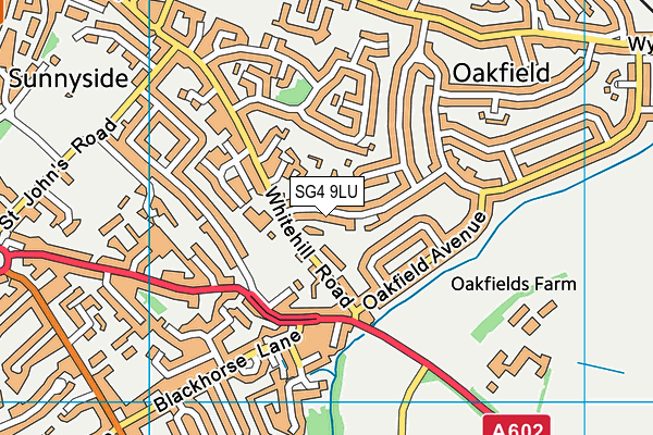 SG4 9LU map - OS VectorMap District (Ordnance Survey)