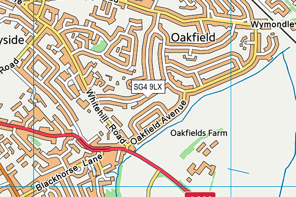 SG4 9LX map - OS VectorMap District (Ordnance Survey)