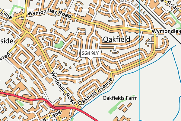 SG4 9LY map - OS VectorMap District (Ordnance Survey)