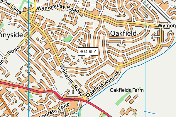 SG4 9LZ map - OS VectorMap District (Ordnance Survey)