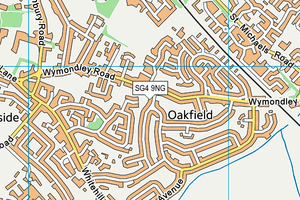 SG4 9NG map - OS VectorMap District (Ordnance Survey)