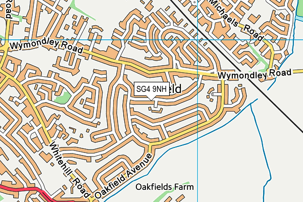 SG4 9NH map - OS VectorMap District (Ordnance Survey)