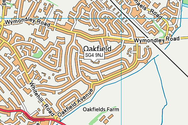 SG4 9NJ map - OS VectorMap District (Ordnance Survey)