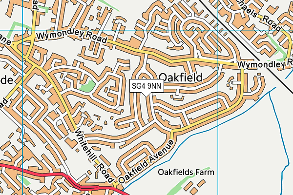 SG4 9NN map - OS VectorMap District (Ordnance Survey)