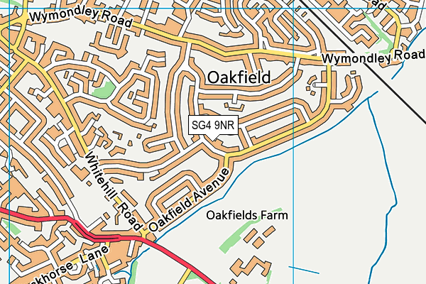SG4 9NR map - OS VectorMap District (Ordnance Survey)