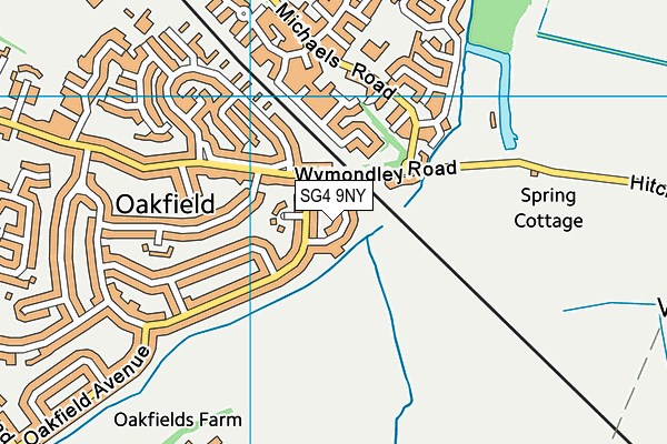 SG4 9NY map - OS VectorMap District (Ordnance Survey)