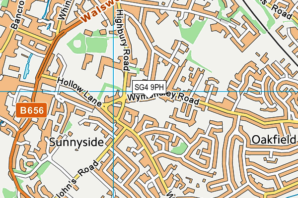 SG4 9PH map - OS VectorMap District (Ordnance Survey)
