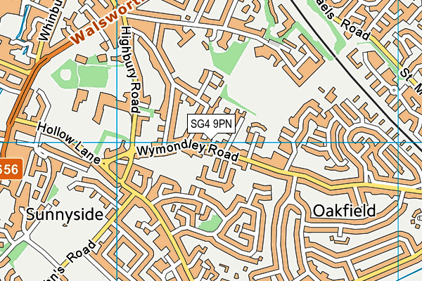 SG4 9PN map - OS VectorMap District (Ordnance Survey)