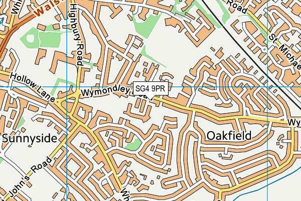 SG4 9PR map - OS VectorMap District (Ordnance Survey)