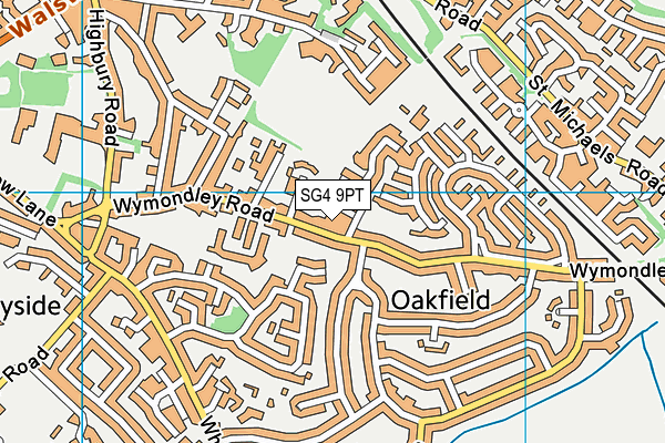 SG4 9PT map - OS VectorMap District (Ordnance Survey)