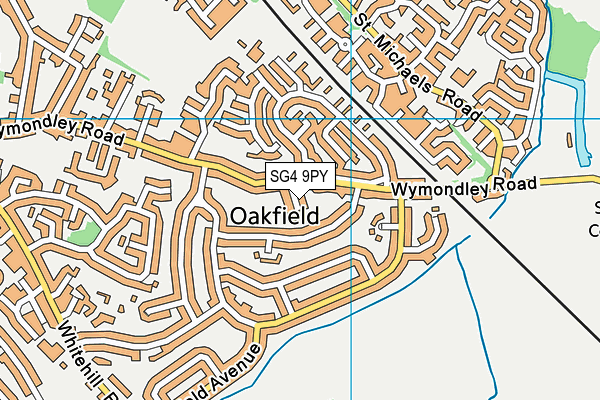 SG4 9PY map - OS VectorMap District (Ordnance Survey)