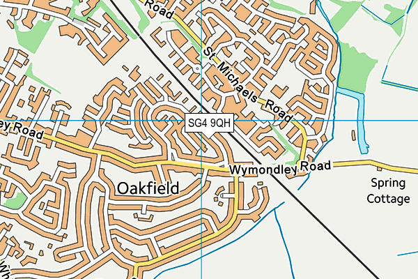 SG4 9QH map - OS VectorMap District (Ordnance Survey)