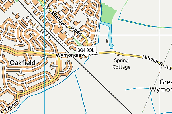 SG4 9QL map - OS VectorMap District (Ordnance Survey)