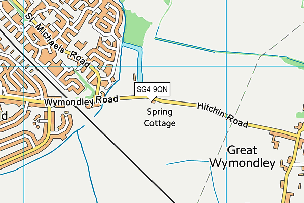 SG4 9QN map - OS VectorMap District (Ordnance Survey)