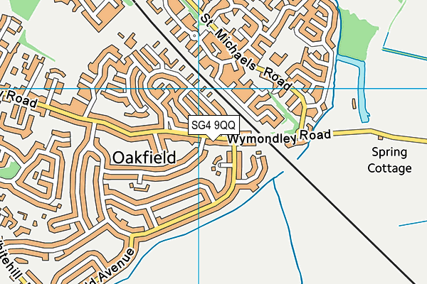 SG4 9QQ map - OS VectorMap District (Ordnance Survey)