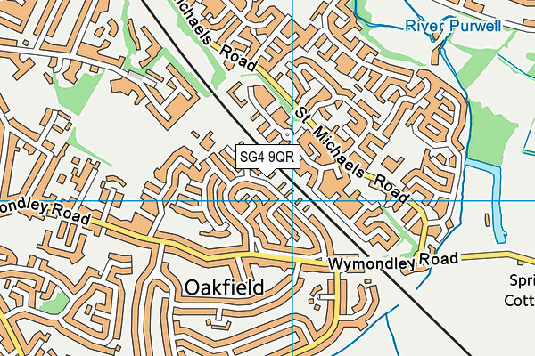 SG4 9QR map - OS VectorMap District (Ordnance Survey)