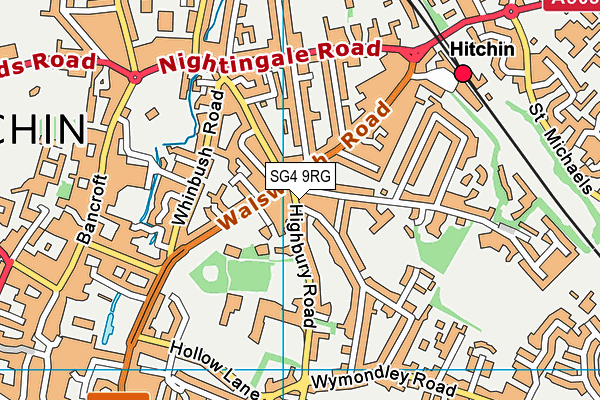 SG4 9RG map - OS VectorMap District (Ordnance Survey)