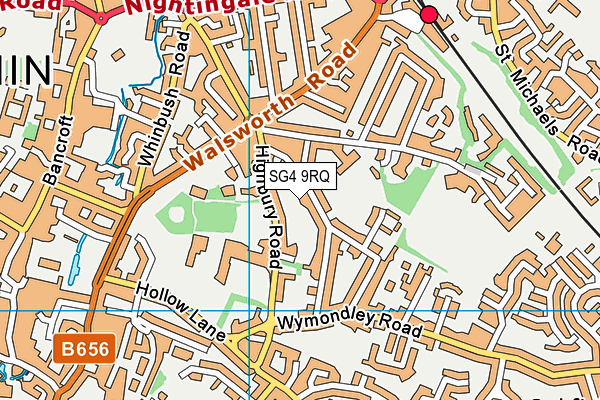 SG4 9RQ map - OS VectorMap District (Ordnance Survey)