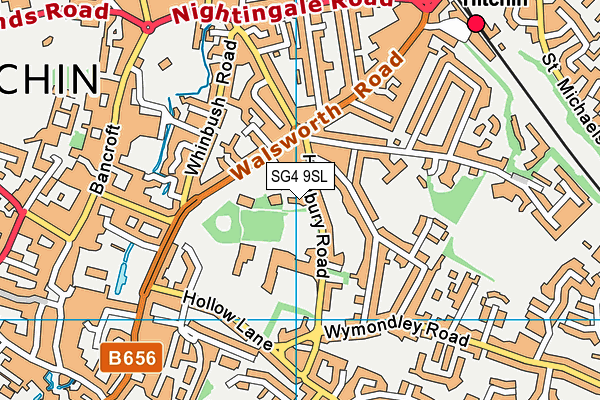 SG4 9SL map - OS VectorMap District (Ordnance Survey)