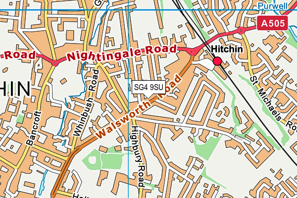 SG4 9SU map - OS VectorMap District (Ordnance Survey)