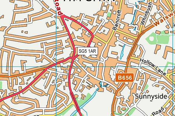 SG5 1AR map - OS VectorMap District (Ordnance Survey)