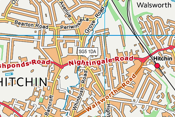 SG5 1DA map - OS VectorMap District (Ordnance Survey)