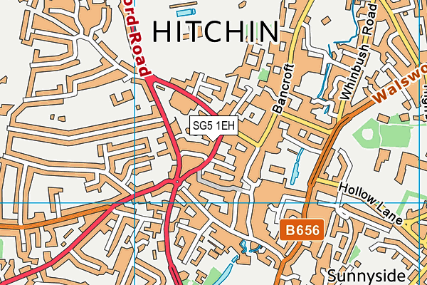 SG5 1EH map - OS VectorMap District (Ordnance Survey)