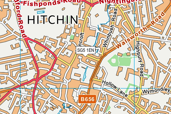 SG5 1EN map - OS VectorMap District (Ordnance Survey)