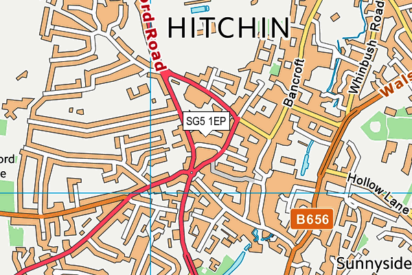 SG5 1EP map - OS VectorMap District (Ordnance Survey)