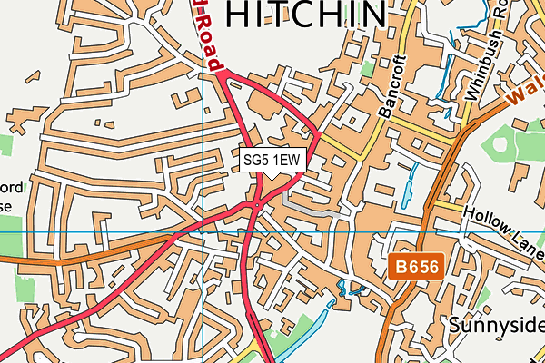 SG5 1EW map - OS VectorMap District (Ordnance Survey)