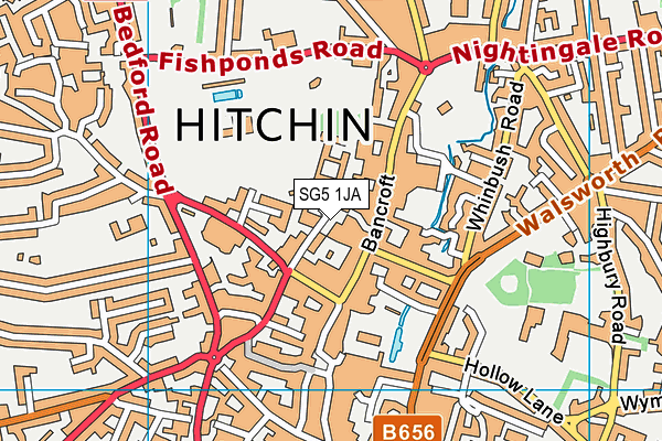 SG5 1JA map - OS VectorMap District (Ordnance Survey)